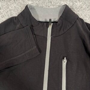 Free Fly Bamboo Quarter Zip Pullover Mens Size Medium Black Performance EUC
